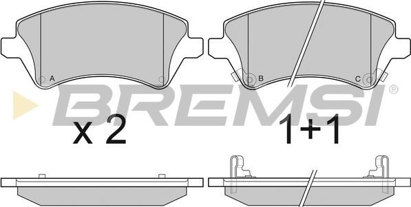 Bremsi BP3030 - Гальмівні колодки, дискові гальма avtolavka.club