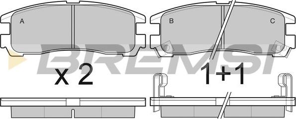 Bremsi BP3038 - Гальмівні колодки, дискові гальма avtolavka.club