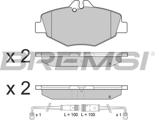 Bremsi BP3020 - Гальмівні колодки, дискові гальма avtolavka.club