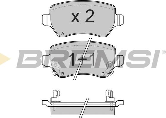 Bremsi BP3027 - Гальмівні колодки, дискові гальма avtolavka.club