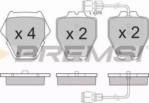 Bremsi BP3149 - Гальмівні колодки, дискові гальма avtolavka.club