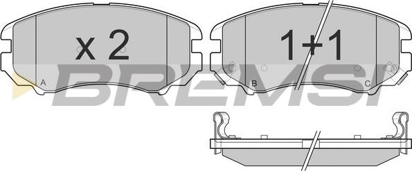 Bremsi BP3146 - Гальмівні колодки, дискові гальма avtolavka.club