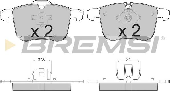 Bremsi BP3109 - Гальмівні колодки, дискові гальма avtolavka.club