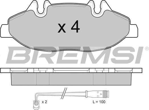 Bremsi BP3100 - Гальмівні колодки, дискові гальма avtolavka.club