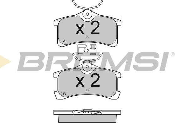 Bremsi BP3107 - Гальмівні колодки, дискові гальма avtolavka.club