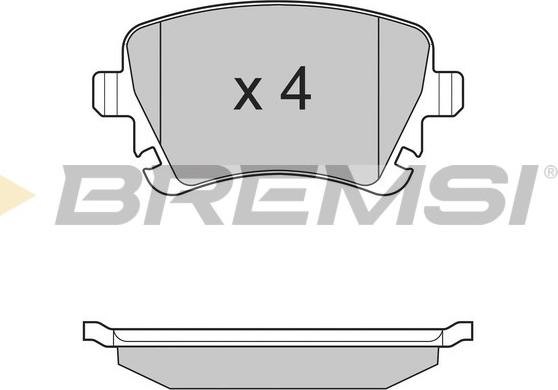 Bremsi BP3130 - Гальмівні колодки, дискові гальма avtolavka.club