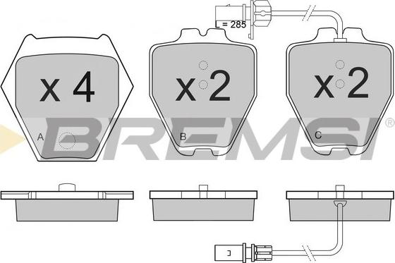 Bremsi BP3121 - Гальмівні колодки, дискові гальма avtolavka.club