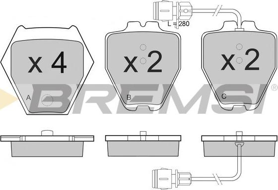 Bremsi BP3122 - Гальмівні колодки, дискові гальма avtolavka.club