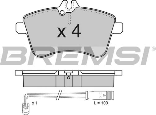 Bremsi BP3172 - Гальмівні колодки, дискові гальма avtolavka.club