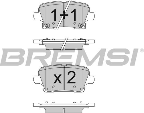 Bremsi BP3841 - Гальмівні колодки, дискові гальма avtolavka.club