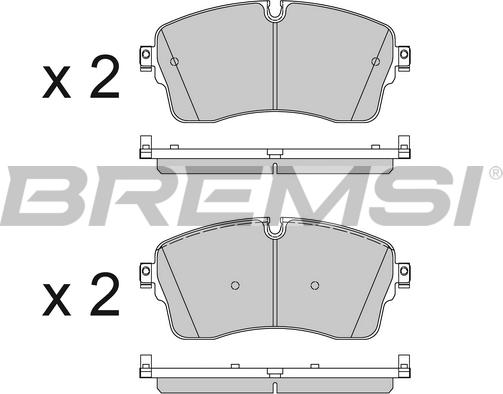 Bremsi BP3825 - Гальмівні колодки, дискові гальма avtolavka.club