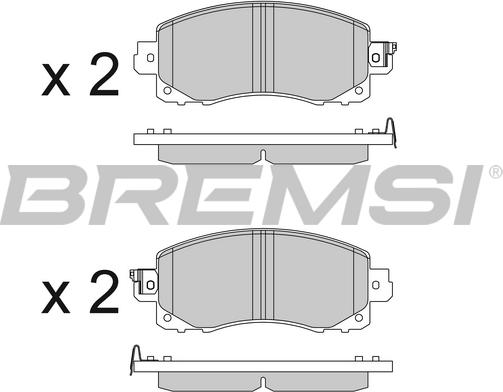 Bremsi BP3821 - Гальмівні колодки, дискові гальма avtolavka.club