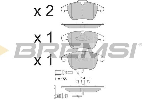 Bremsi BP3394 - Гальмівні колодки, дискові гальма avtolavka.club