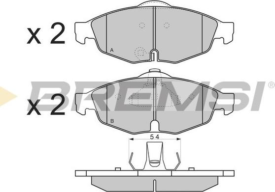 Bremsi BP3346 - Гальмівні колодки, дискові гальма avtolavka.club