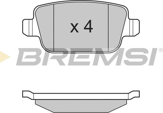 Bremsi BP3300 - Гальмівні колодки, дискові гальма avtolavka.club