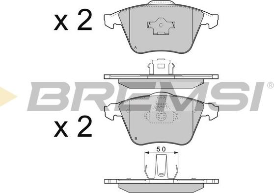 Bremsi BP3301 - Гальмівні колодки, дискові гальма avtolavka.club