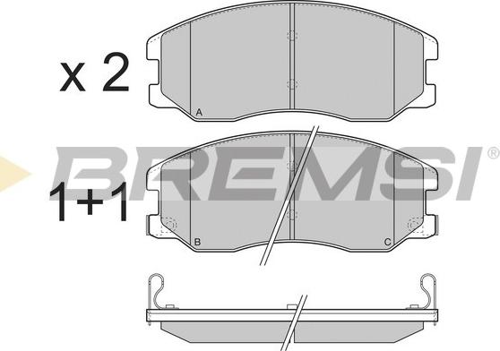 Bremsi BP3303 - Гальмівні колодки, дискові гальма avtolavka.club