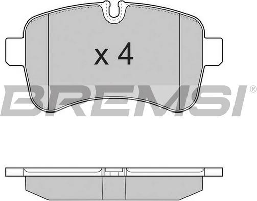 Bremsi BP3315TR - Гальмівні колодки, дискові гальма avtolavka.club