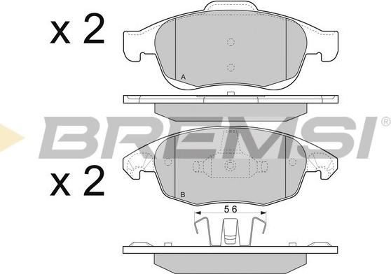 Bremsi BP3329 - Гальмівні колодки, дискові гальма avtolavka.club