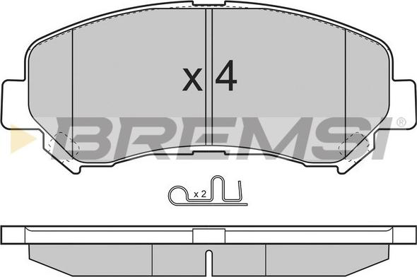 Bremsi BP3321 - Гальмівні колодки, дискові гальма avtolavka.club