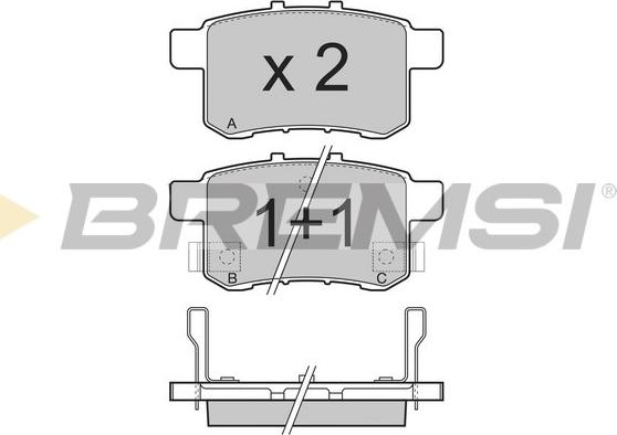 Bremsi BP3370 - Гальмівні колодки, дискові гальма avtolavka.club