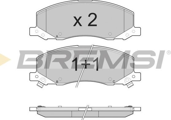 Bremsi BP3378 - Гальмівні колодки, дискові гальма avtolavka.club