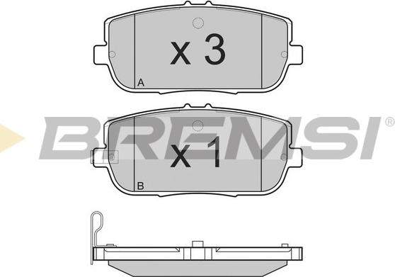 Bremsi BP3261 - Гальмівні колодки, дискові гальма avtolavka.club