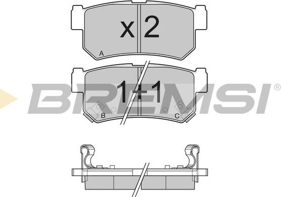 Bremsi BP3203 - Гальмівні колодки, дискові гальма avtolavka.club