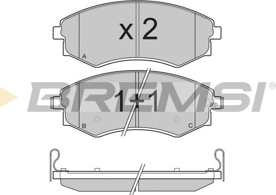 Bremsi BP3202 - Гальмівні колодки, дискові гальма avtolavka.club