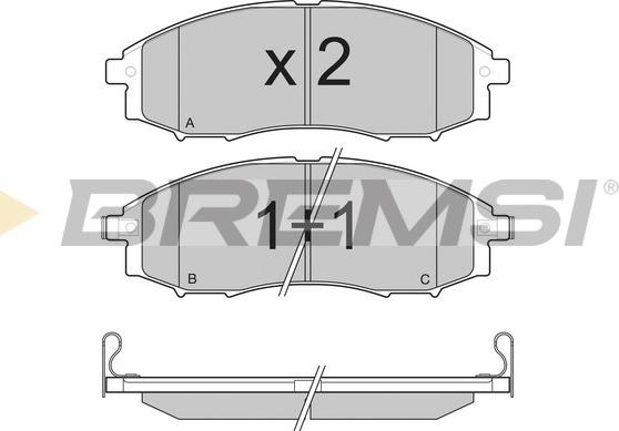 Bremsi BP3230 - Гальмівні колодки, дискові гальма avtolavka.club