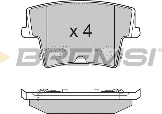 Bremsi BP3278 - Гальмівні колодки, дискові гальма avtolavka.club