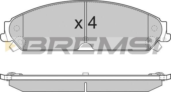 Bremsi BP3277 - Гальмівні колодки, дискові гальма avtolavka.club