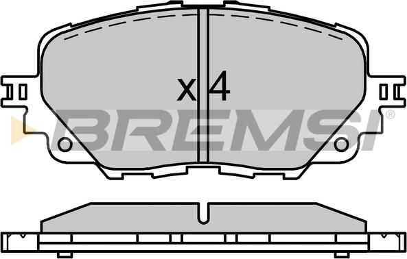 Bremsi BP3750 - Гальмівні колодки, дискові гальма avtolavka.club