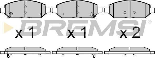 Bremsi BP3767 - Гальмівні колодки, дискові гальма avtolavka.club