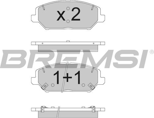 Bremsi BP3786 - Гальмівні колодки, дискові гальма avtolavka.club