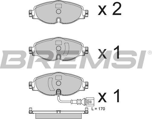 Bremsi BP3782 - Гальмівні колодки, дискові гальма avtolavka.club