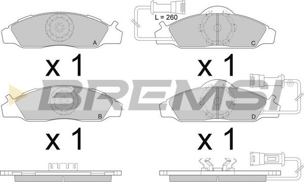 Bremsi BP2955 - Гальмівні колодки, дискові гальма avtolavka.club