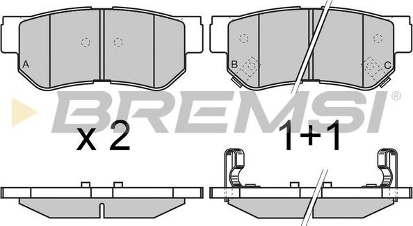 Bremsi BP2966 - Гальмівні колодки, дискові гальма avtolavka.club