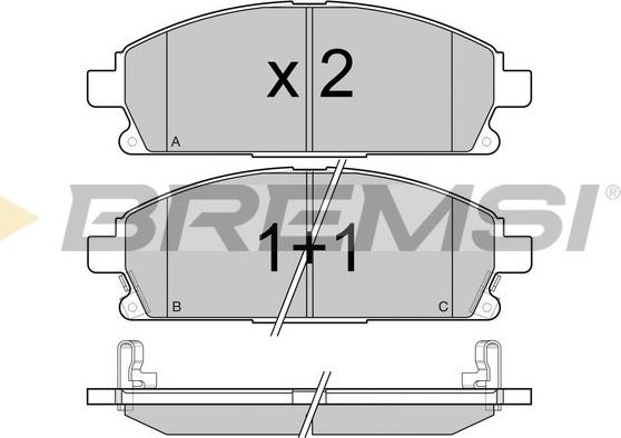 Bremsi BP2968 - Гальмівні колодки, дискові гальма avtolavka.club