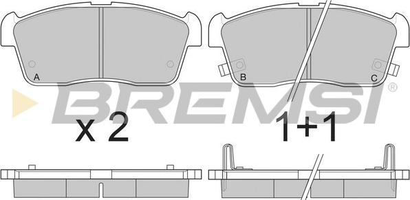 Bremsi BP2902 - Гальмівні колодки, дискові гальма avtolavka.club