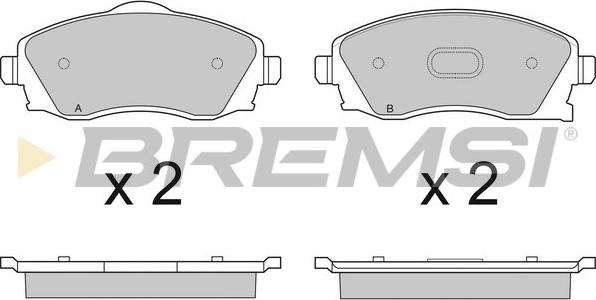 Bremsi BP2915 - Гальмівні колодки, дискові гальма avtolavka.club