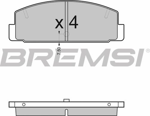 Bremsi BP2448 - Гальмівні колодки, дискові гальма avtolavka.club