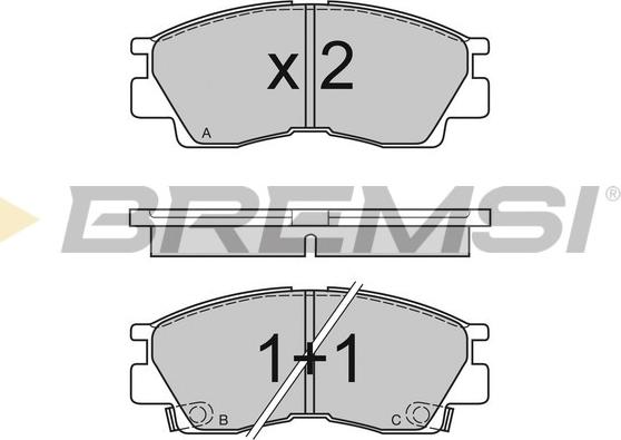 Bremsi BP2453 - Гальмівні колодки, дискові гальма avtolavka.club