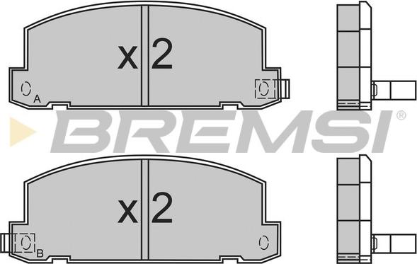 Bremsi BP2400 - Гальмівні колодки, дискові гальма avtolavka.club