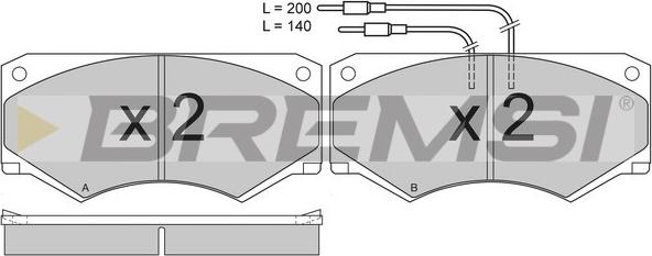 Bremsi BP2416 - Гальмівні колодки, дискові гальма avtolavka.club