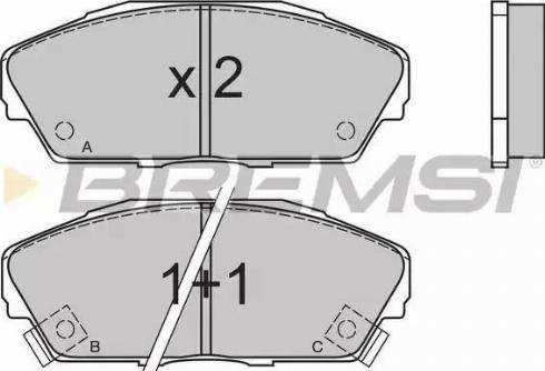 Bremsi BP2480 - Гальмівні колодки, дискові гальма avtolavka.club