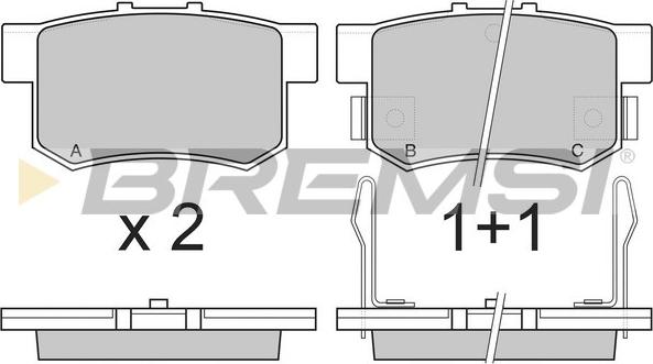 Bremsi BP2483 - Гальмівні колодки, дискові гальма avtolavka.club