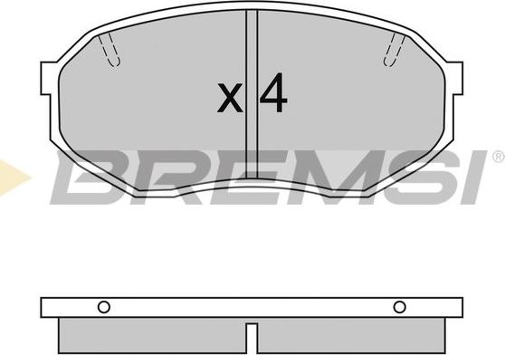 Bremsi BP2421 - Гальмівні колодки, дискові гальма avtolavka.club