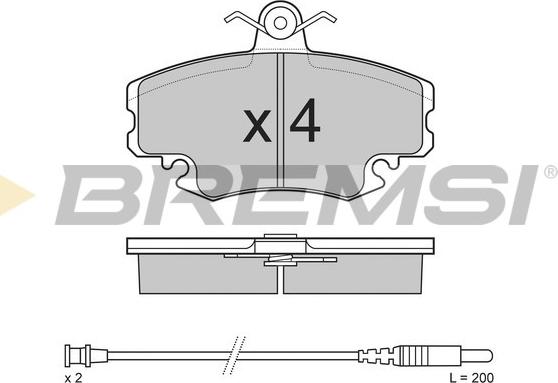 Bremsi BP2590 - Гальмівні колодки, дискові гальма avtolavka.club