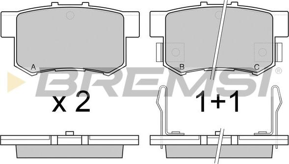 Bremsi BP2544 - Гальмівні колодки, дискові гальма avtolavka.club